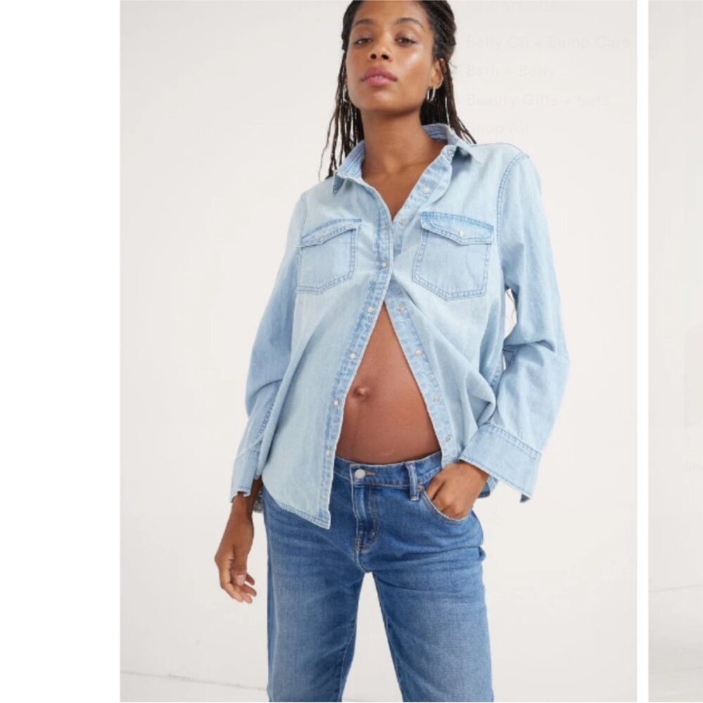 EUC Hatch The Denim Maternity Shirt